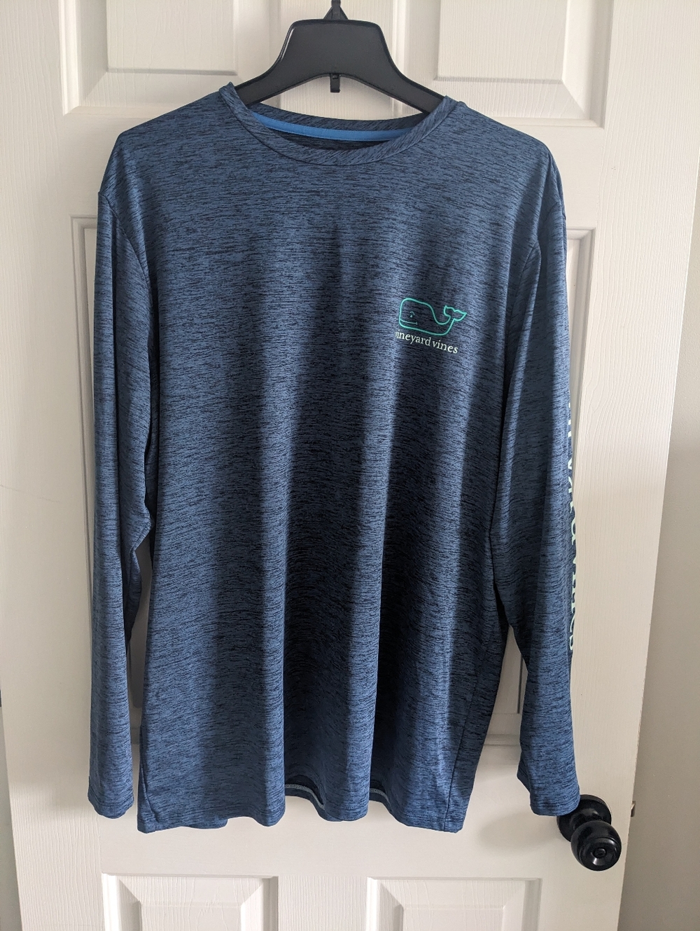 Performance Burgee Whale Long-Sleeve Harbor Tee Sz Large